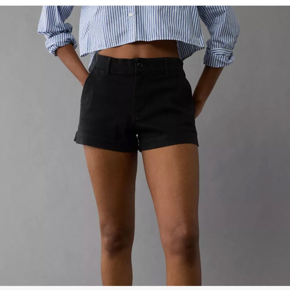 American Eagle Stretch High Waisted Trouser Short Short